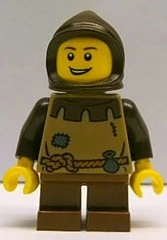 Kid - Dark Tan Torso, Reddish Brown Legs, Dark Brown Hood