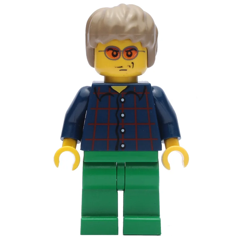 Dark Blue Torso, Green Legs, Dark Tan Hair