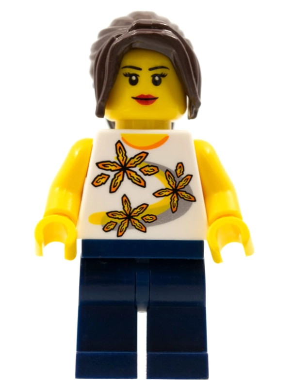 White Torso, Dark Blue Legs, Dark Brown Hair - Nashville