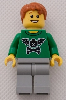 Green Torso, Light Bluish Grey Legs, Dark Orange Hair - Indianapolis