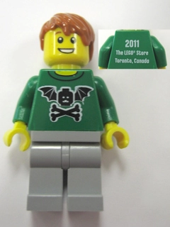 Green Torso, Light Bluish Grey Legs, Dark Orange Hair - Toronto