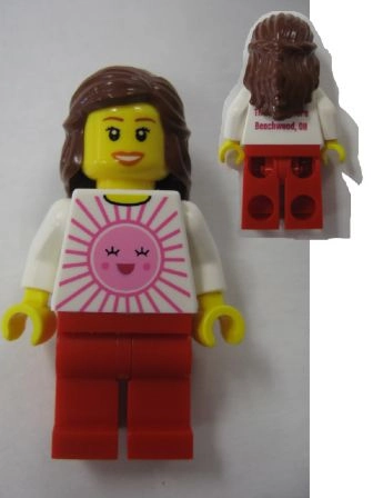 White Torso, Red Legs, Reddish Brown Hair - Beachwood