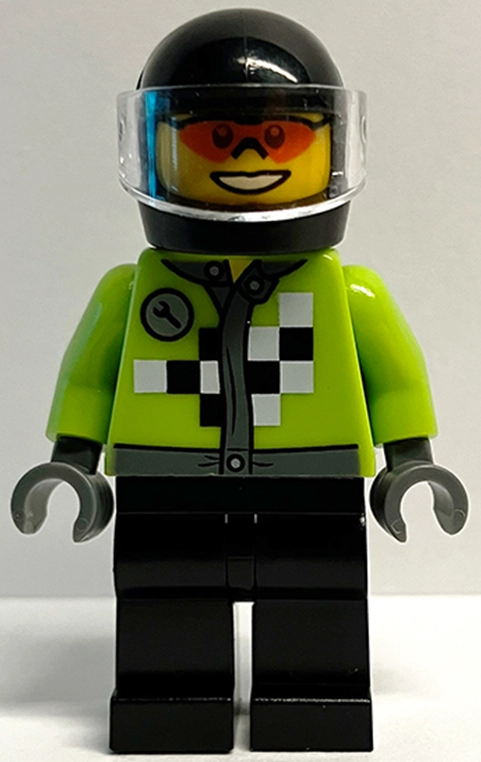 Lime Torso, Black Legs, Black Helmet - DesPeres