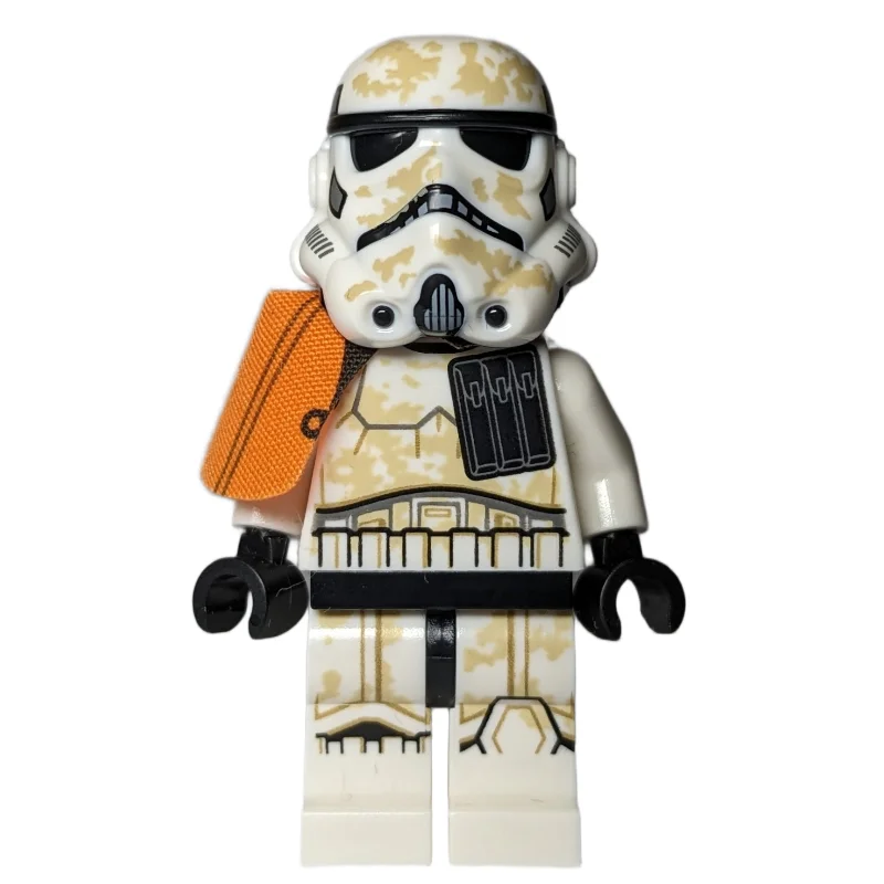 Sandtrooper Squad Leader / Captain, Orange Pauldron, Neck Bracket, Dual Molded Helmet, Closed Mouth