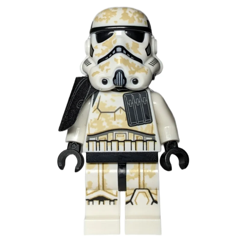 Sandtrooper, Black Pauldron, Neck Bracket with Double Stud, Closed Mouth
