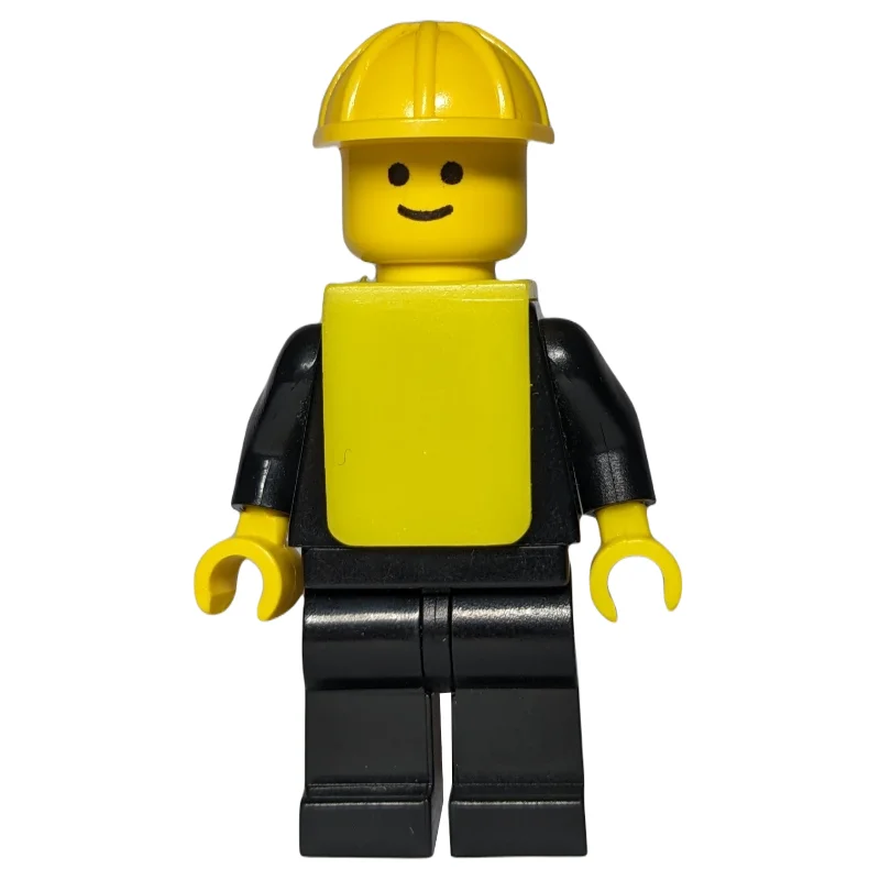 Man - Black Torso, Black Legs, Yellow Hat, Yellow Vest (3626a Head)