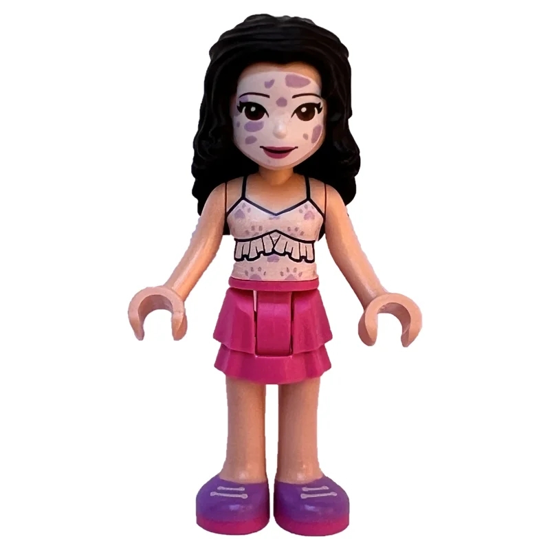 Emma - White Top, Dark Pink Skirt