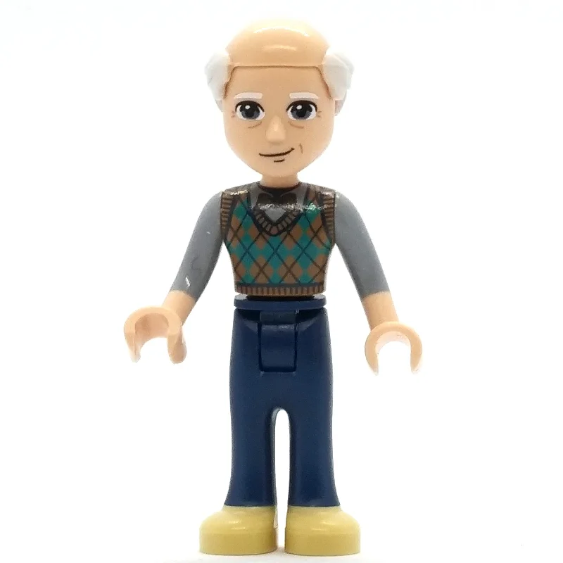 Marcel - Dark Turquoise Top, Dark Blue Pants, Bald Head