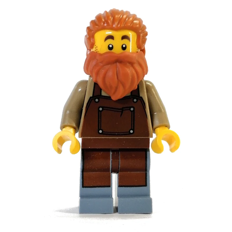 Blacksmith - Dark Tan Torso, Sand Blue legs, Dark Orange Hair and Beard