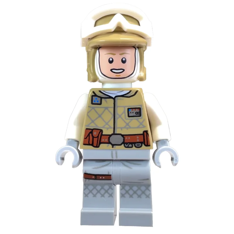 Luke Skywalker, Hoth Outfit, Tan Hat, Printed Light Bluish Gray Legs