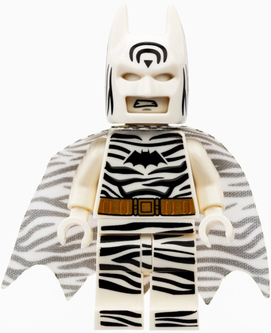 Batman, Zebra Stripe Suit, Cape, and Cowl