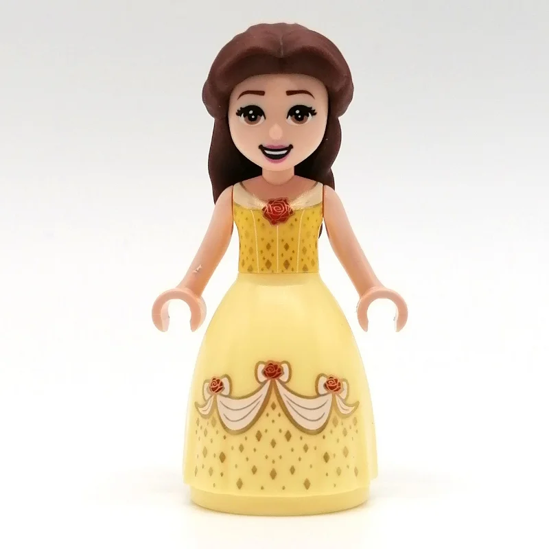 Belle, Bright Light Orange and Bright Light Yellow Full Dress with Roses, Open Mouth