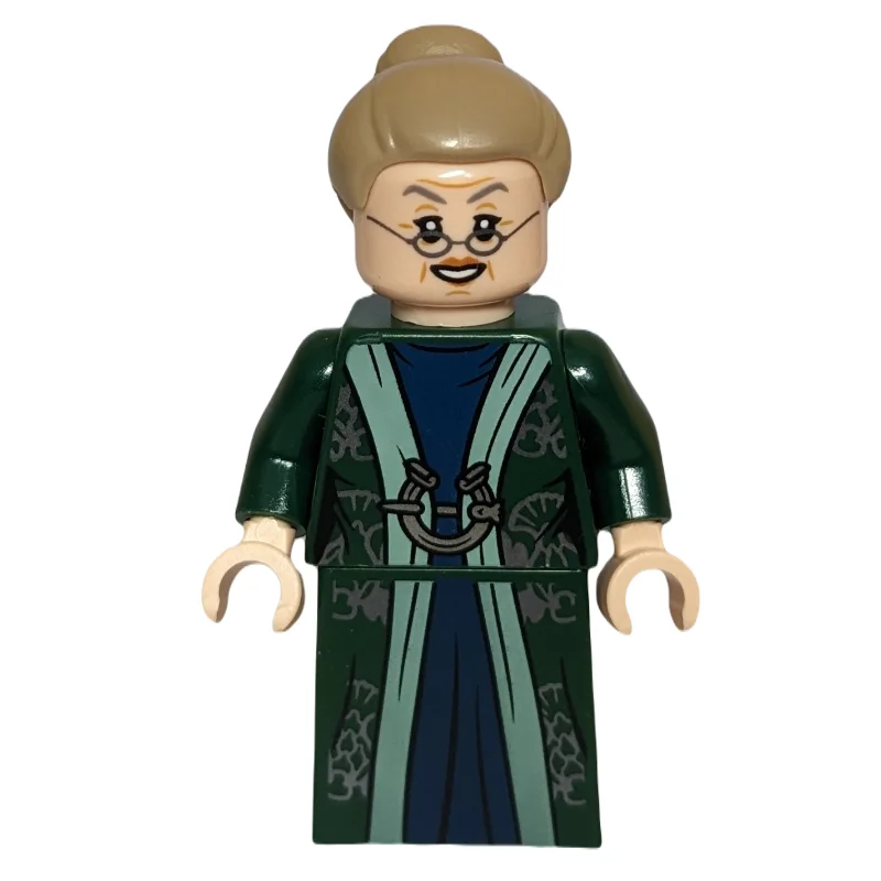 Professor Minerva McGonagall, Dark Green Robes, Dark Tan Hair, Printed Skirt