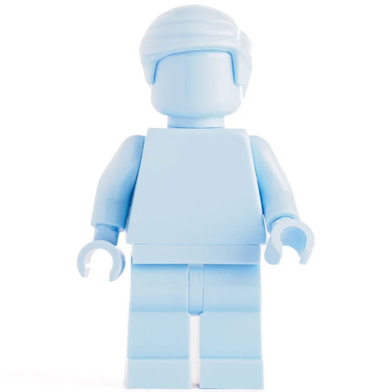 Monochrome Bright Light Blue with Hair
