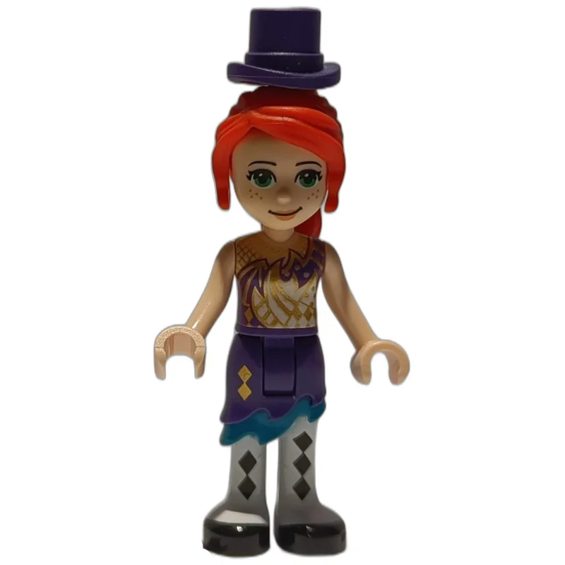 Mia - Gold/Dark Purple Top, Dark Purple Skirt