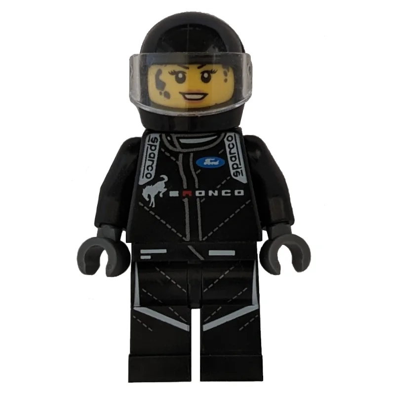 Race Driver - Black Torso, Black Legs, Black Helmet
