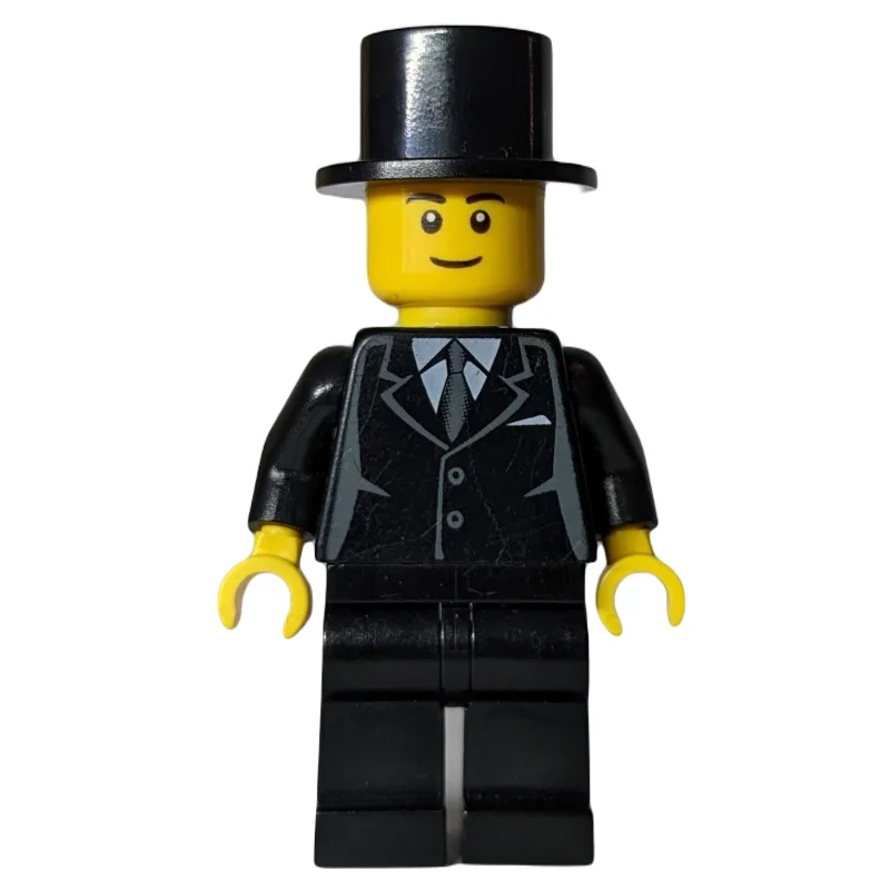 Groom, Black Suit, Black Top Hat, Black Eyebrows