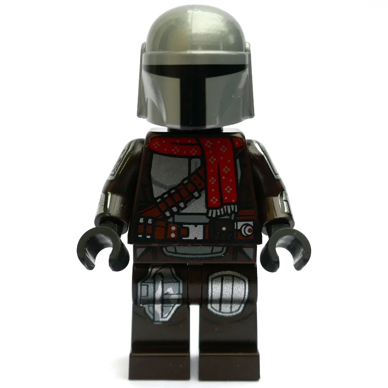 The Mandalorian / Din Djarin, Dark Brown Outfit with Red Scarf