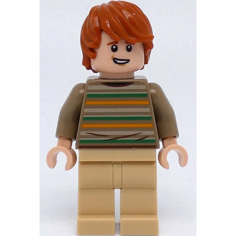 Ron Weasley, Dark Tan Sweater with Green and Orange Stripes
