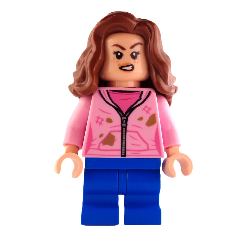 Hermione Granger, Bright Pink Hoodie over Dark Pink Shirt, Medium Legs, Angry