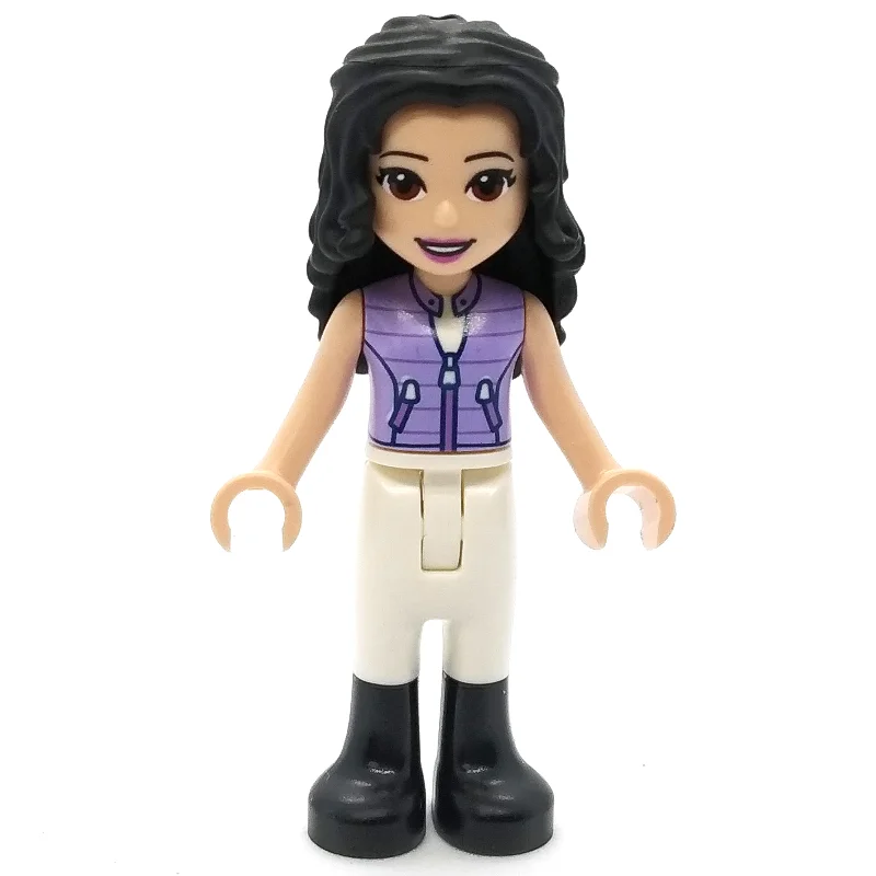 Emma - Lavender Jacket, White Pants, Black Hair