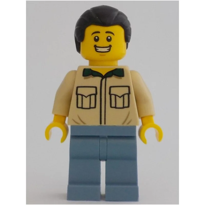Tan Torso, Sand Blue Legs, Black Hair