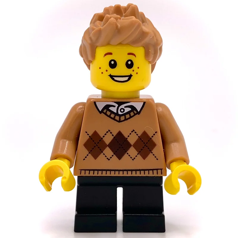 Kid - Medium Nougat Sweater, Black Legs, Medium Nougat Hair