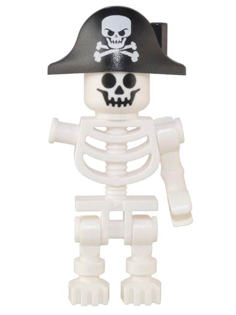 Skeleton, Standard Face, Bicorne Hat, One Arm