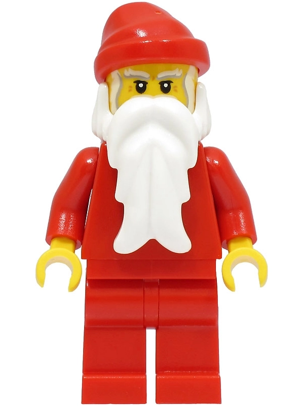 Santa, Plain Torso and Legs, White Beard, Bandana for Hat