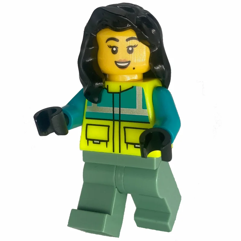 Paramedic, Vibrant Yellow Safety Jacket, Sand Green Legs