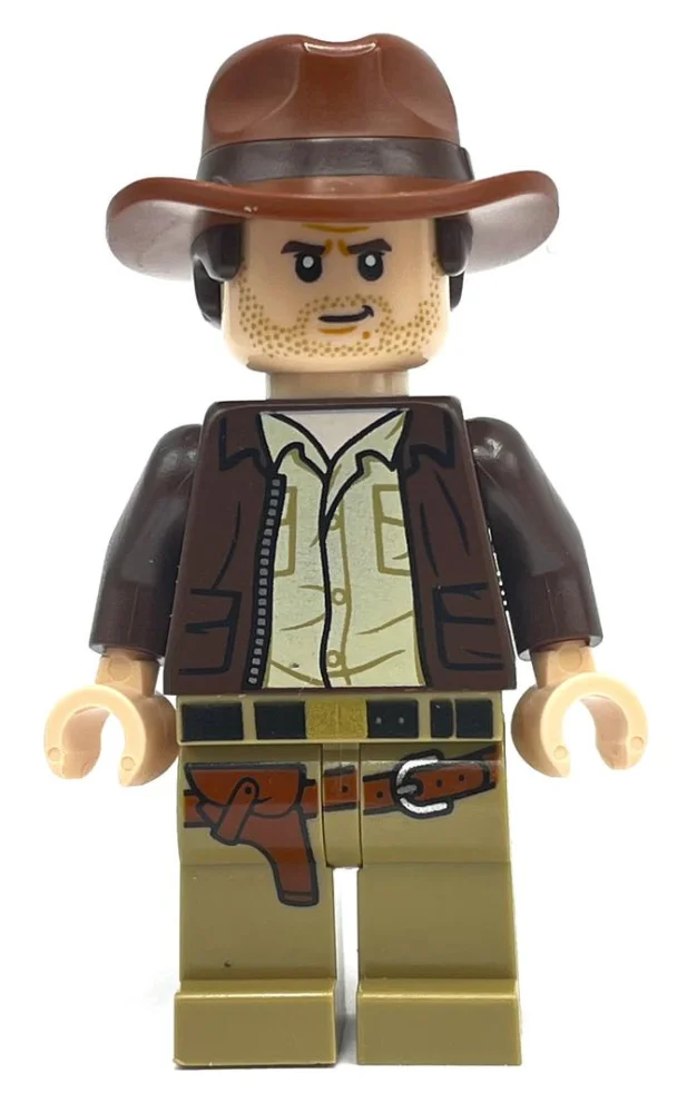 Indiana Jones in Dark Brown Jacket, Tan Shirt, Light Nougat Hands