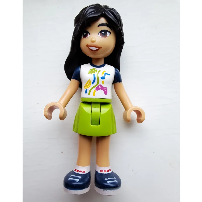 Liann - White Top, Lime Skirt