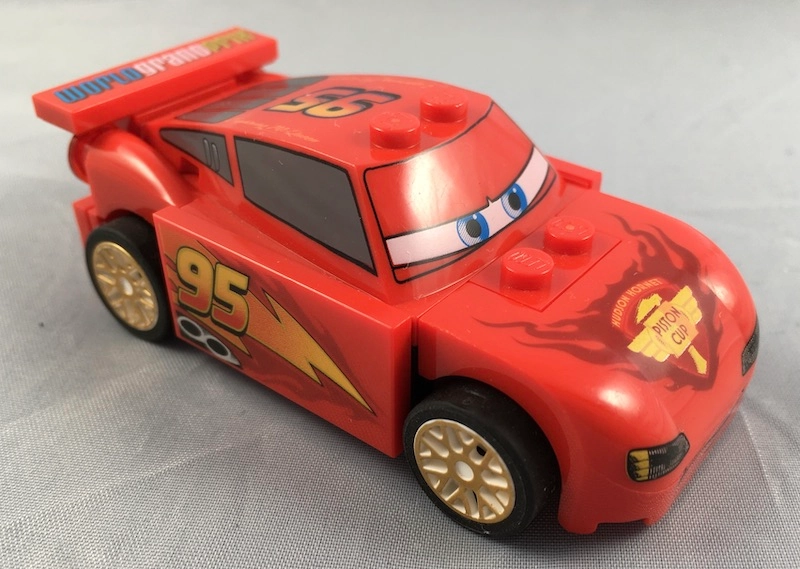 Lightning McQueen, World Grand Prix, White Wheels (LBG 3034)