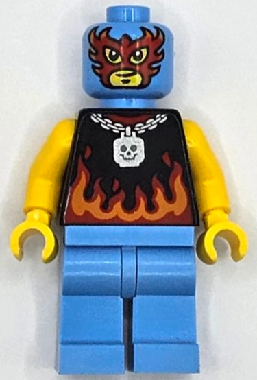 Race Driver - Black Torso, Medium Blue Legs, Medium Blue Head