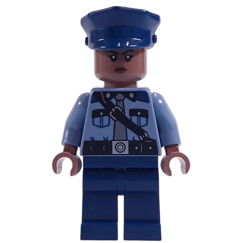 Guard, Sand Blue Torso, Dark Blue Legs, Dark Blue Cap, Medium Brown Head