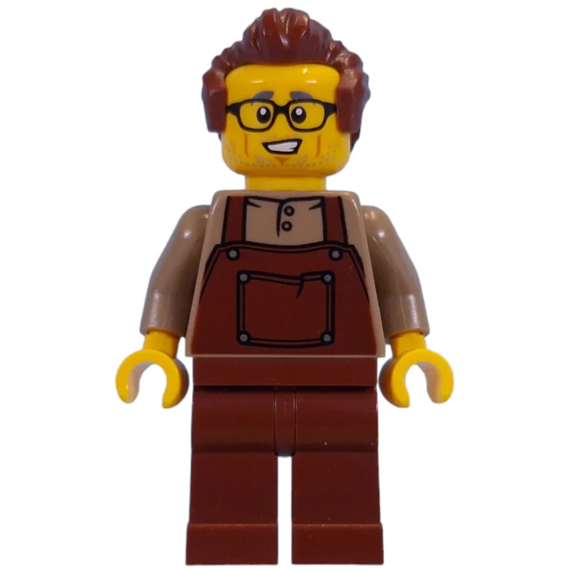 Dark Tan Torso, Reddish Brown Overall, Reddish Brown Hair