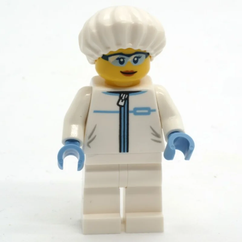 Forensic Detective, White LAb Suit, White Cap