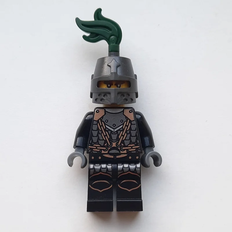 Dragon Knight, Dark Green, Pearl Titanium Helmet with Dark Green Plume