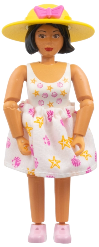 Belville Figure, White Skirt, Yellow Hat