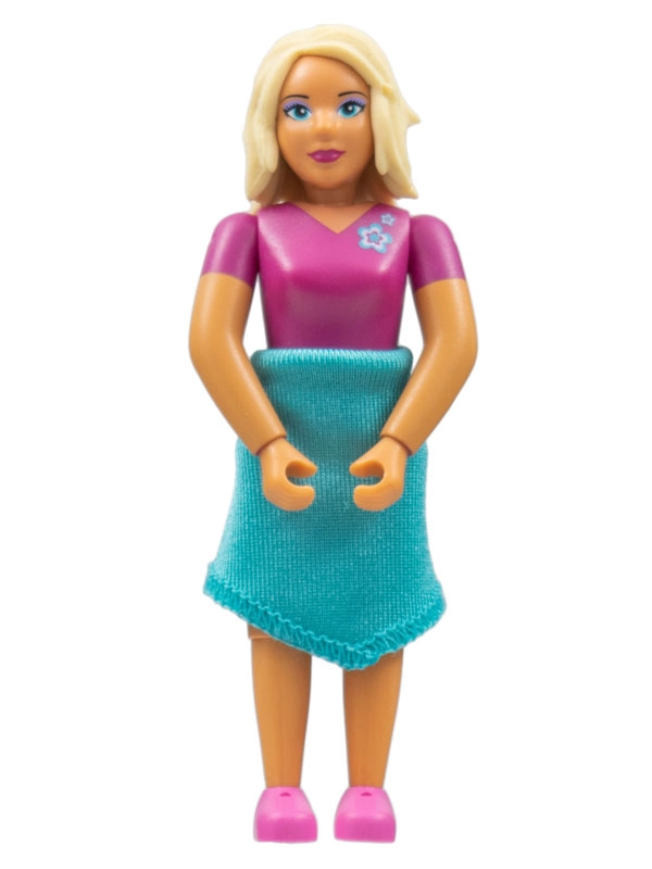 Belville Figure, Light Turquoise Skirt