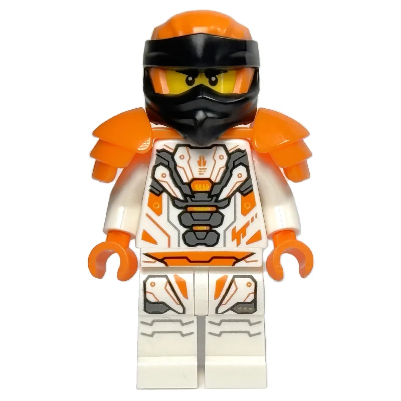 Cole, White Robes, Orange Wraps, Shoulder Armor