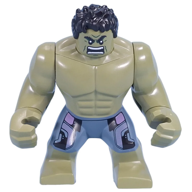 Hulk (Big Fig), Olive Green, Black Hair, Removable Head, Sand Blue Pants