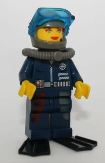 Cam with Trans-Dark Blue Diving Mask, Scuba Airtank