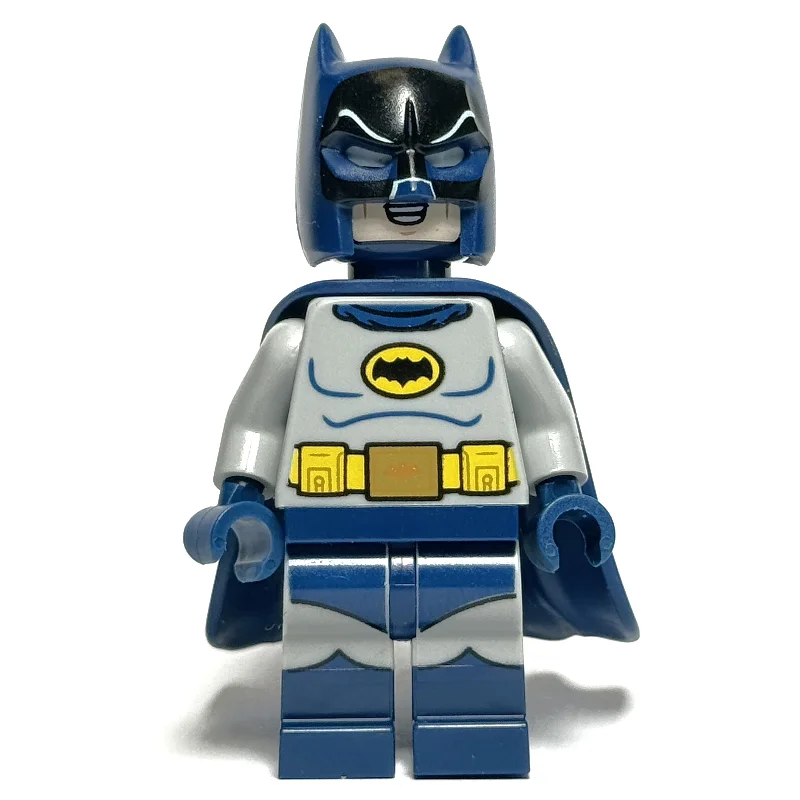 Batman, Light Bluish Gray Suit, Rubber Dark Blue Cape and Cowl (60's TV Series)
