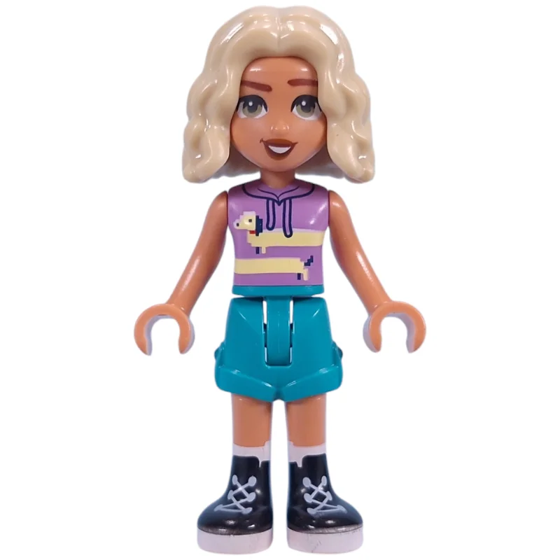 Nova - Medium Lavender Top, Dark Turquoise Shorts