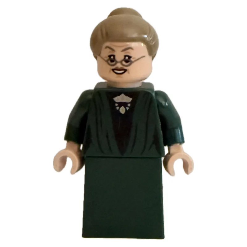 Professor Minerva McGonagall, Dark Green Robes, Dark Tan Hair, Plain Skirt