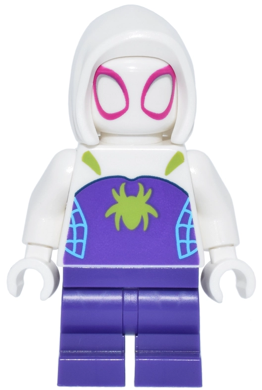 Ghost-Spider / Spider-Gwen, Medium Legs, Lime Spider Print
