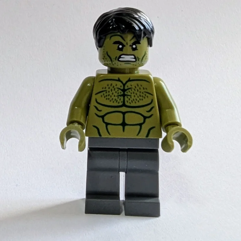 Hulk, Minifig, Dark Bluish Grey Legs