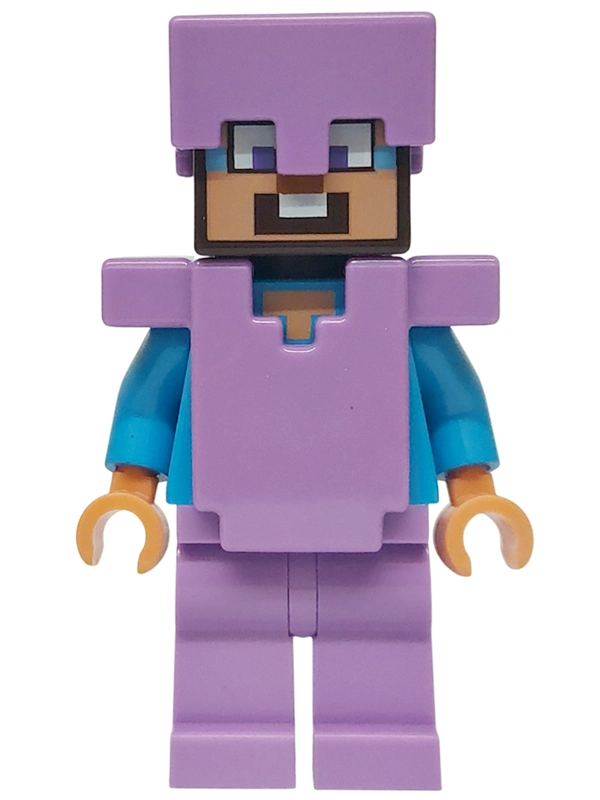 Steve, Dark Azure Torso, Medium Lavender Armor