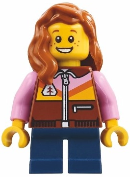 Kid, Reddish Brown torso, Dark Blue Legs, Dark Orange Hair